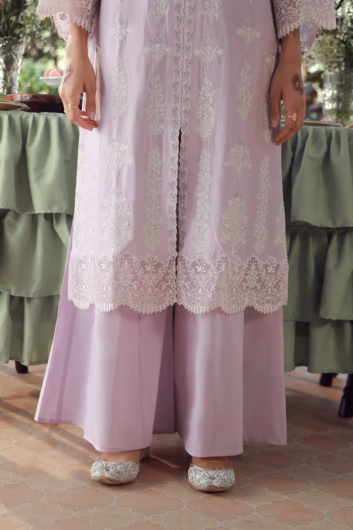 Sahar Unstitched Chikankari Lawn Lilac Twilight 3 Piece Suit CK-26-V2-08 - Summer Collection