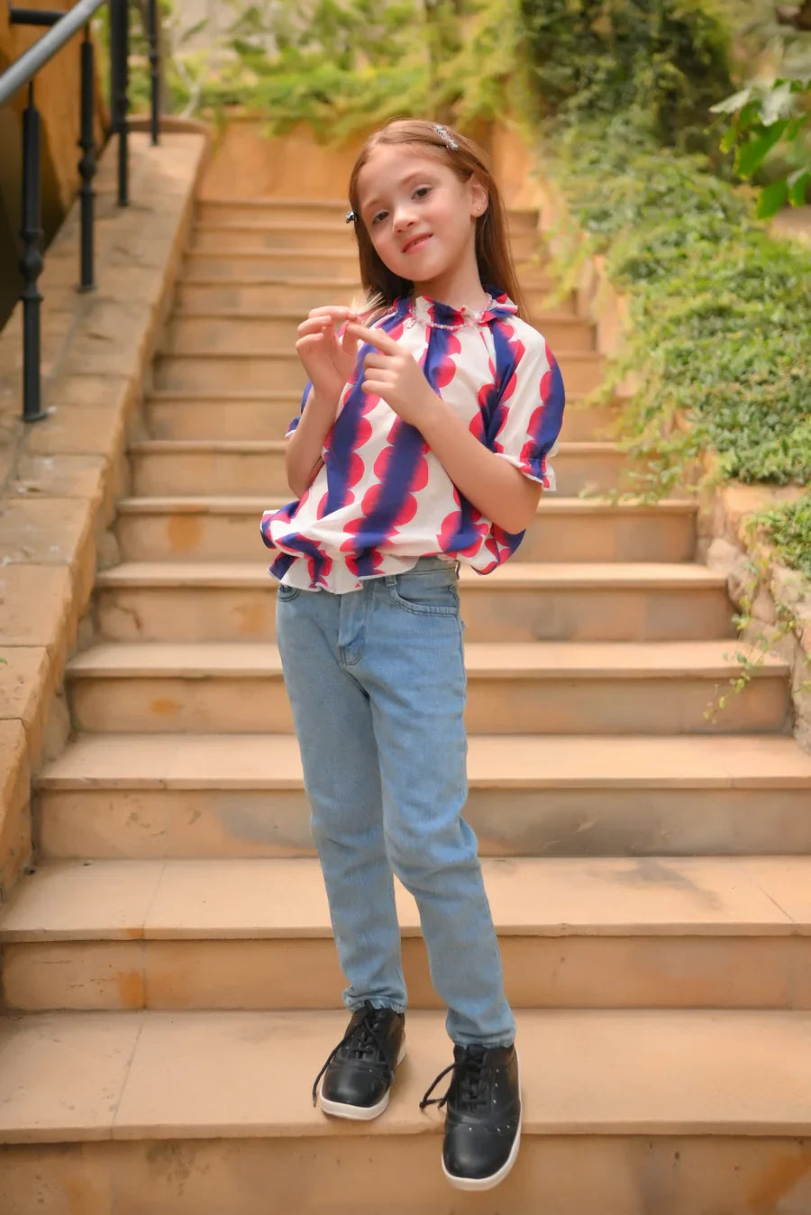 Dhaga Kids Pret Solids Jersy 1 Piece Purple Elasticated Sleeve Shirt DHKIDSDP - Summer Collection