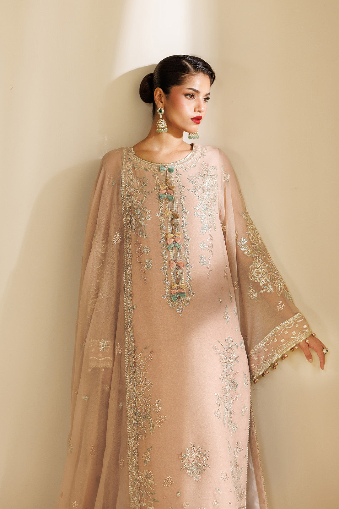 Sireine by Alizeh Fashion Unstitched Embroidered Chiffon 3 Piece Suit AF26UCS AF-CH-2288-DUNE - Festive Collection