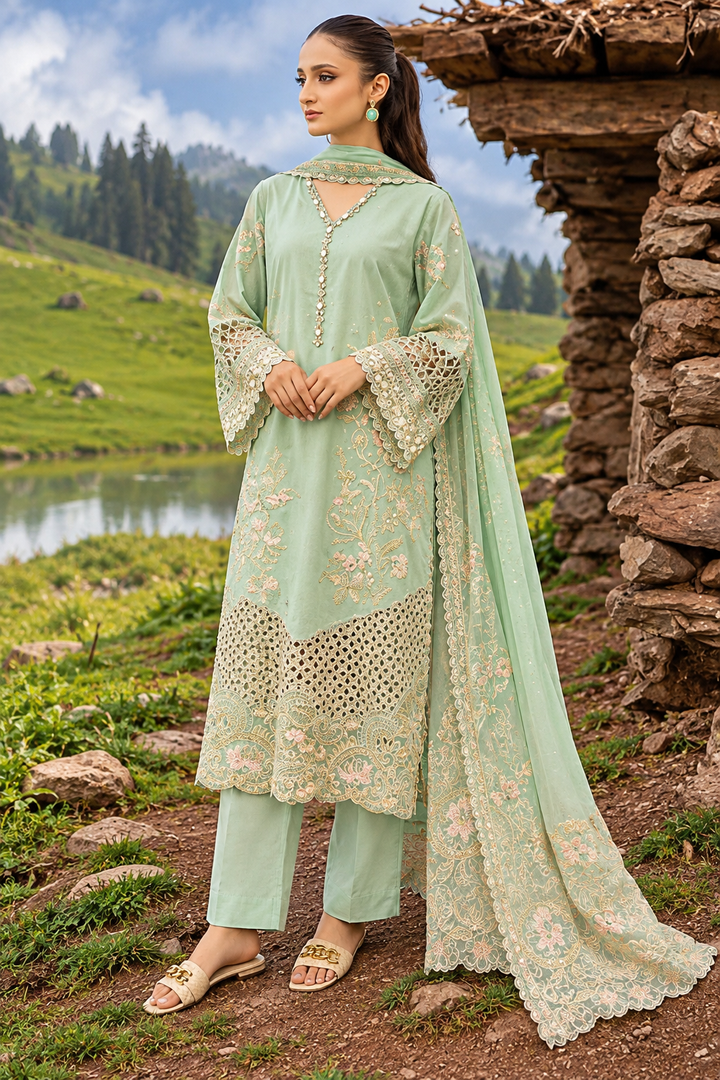 Dastaan by Zebtan Unstitched Embroidered Tassal Silk 3 Piece Suit ZB26UD DZ-02 - Festive Collection