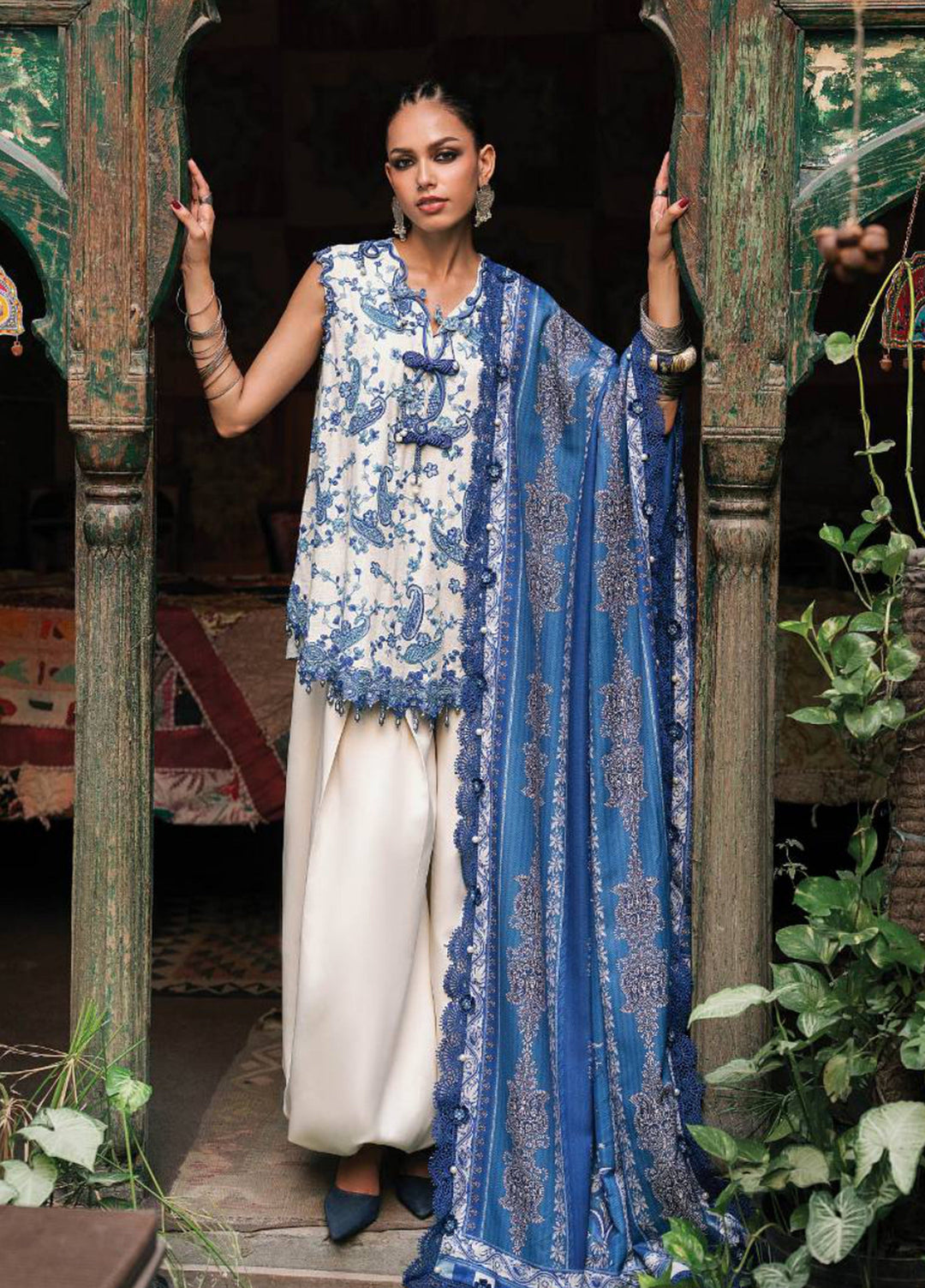 M Prints by Maria B Unstitched Printed Cambric 3 Piece Suit MB26UPC 8A - Casual Collection