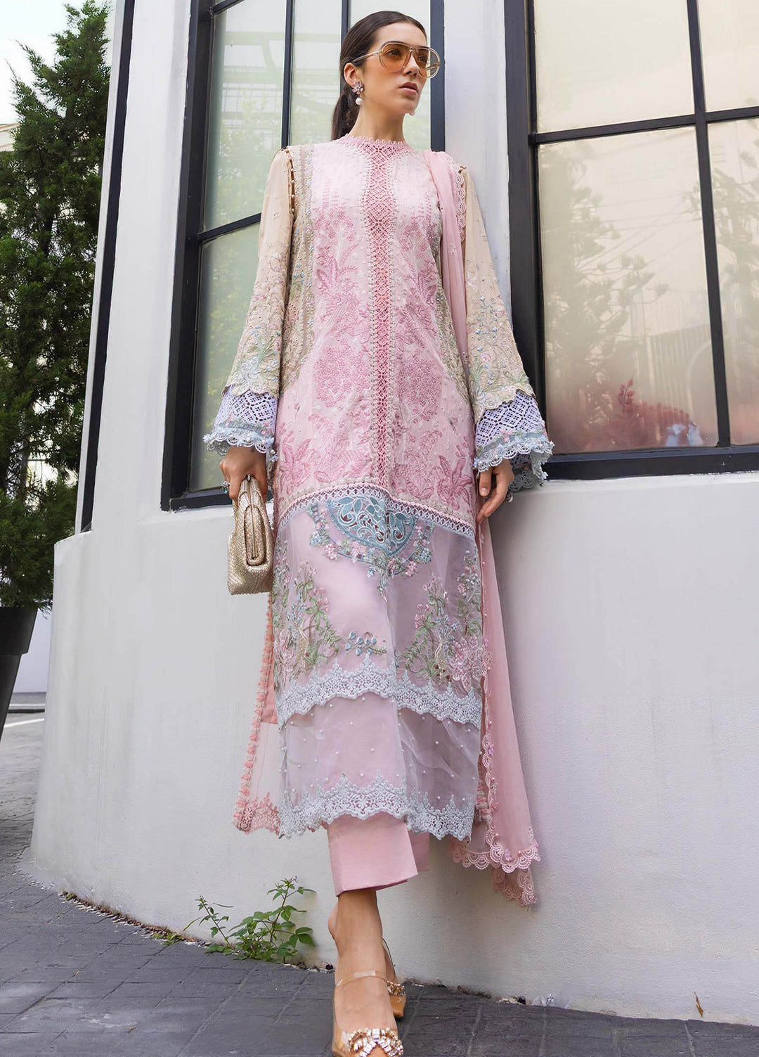 Maria B Unstitched Embroidered Lawn 3 Piece Suit MB26ULE D9 - Eid Collection
