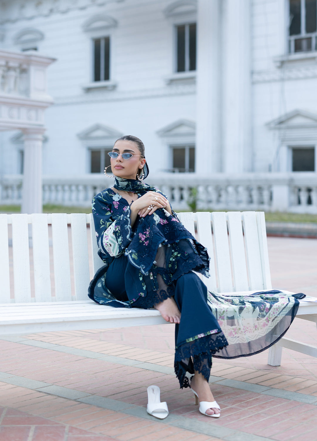 Signature by Elaf Unstitched Embroidered Lawn 3 Piece Suit EL26USLE Mariel ESG-3A - Eid Collection