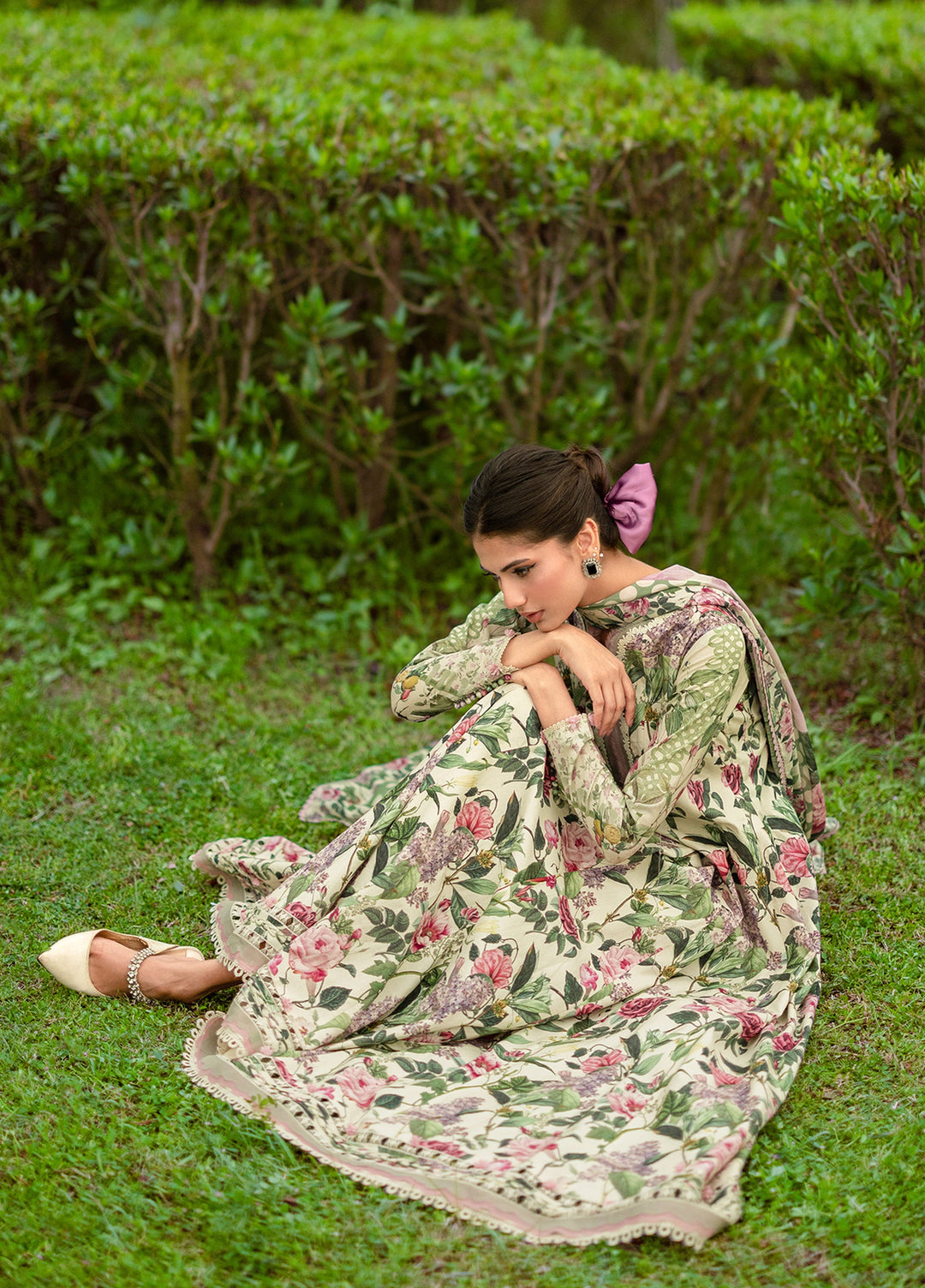 Bridgerton by Elaf Unstitched Printed Lawn 3 Piece Suit EL26ULB EPB-3B - Summer Collection