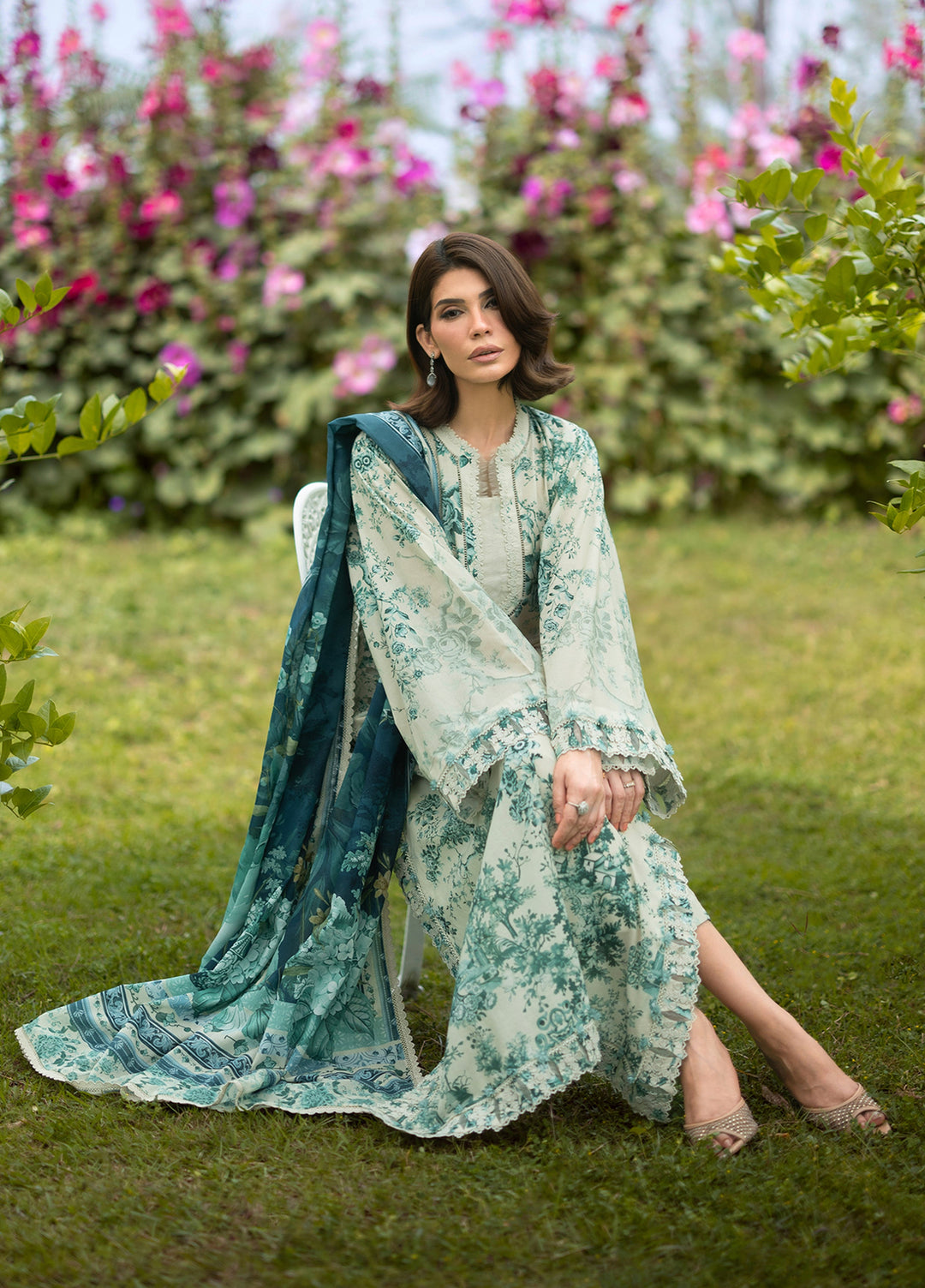 Bridgerton by Elaf Unstitched Printed Lawn 3 Piece Suit EL26ULB EPB-7A - Summer Collection