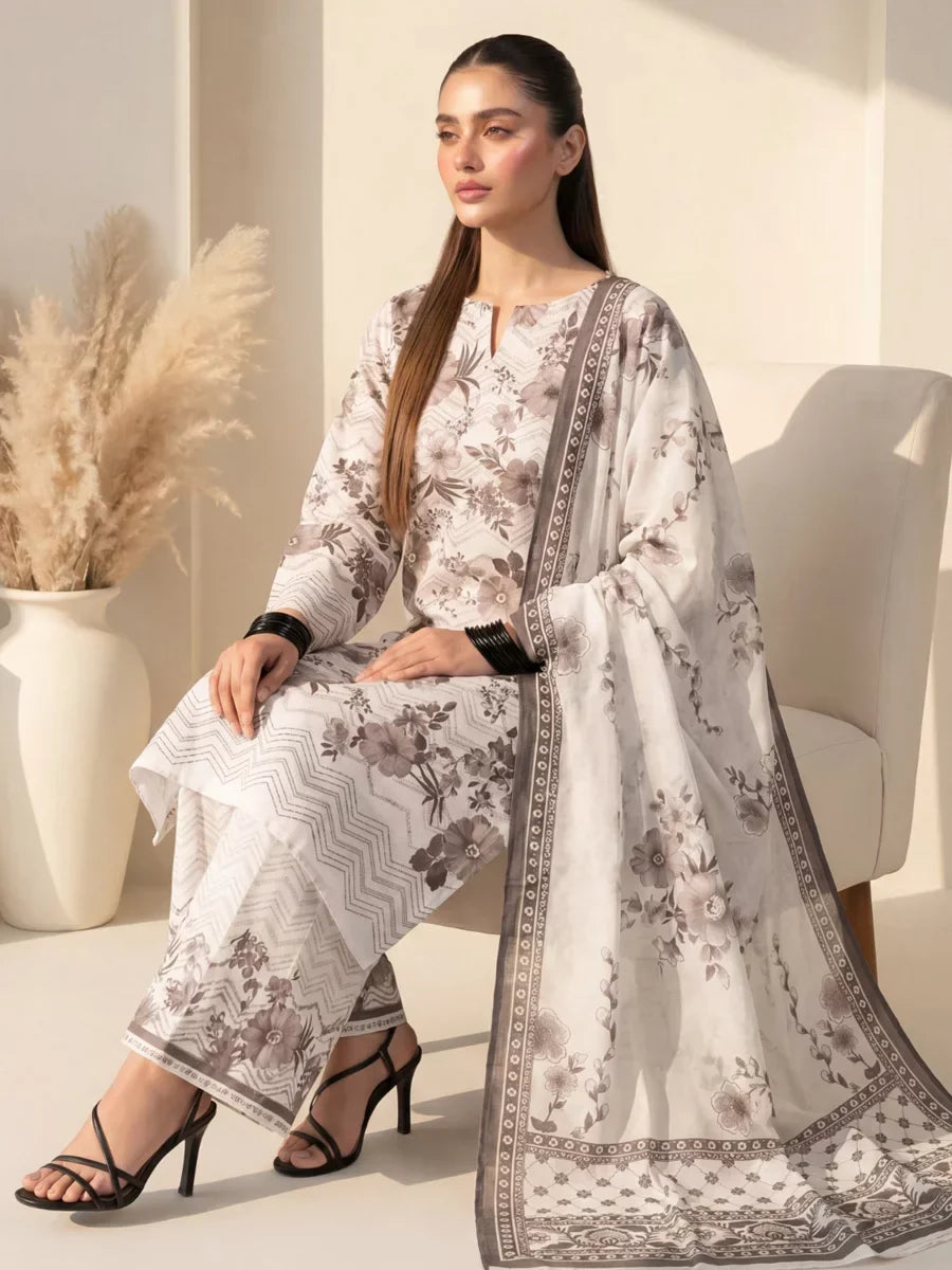 Salitex Unstitched Printed Lawn Silk 3 Piece Suit SUNS7ASI418 Casual Collection