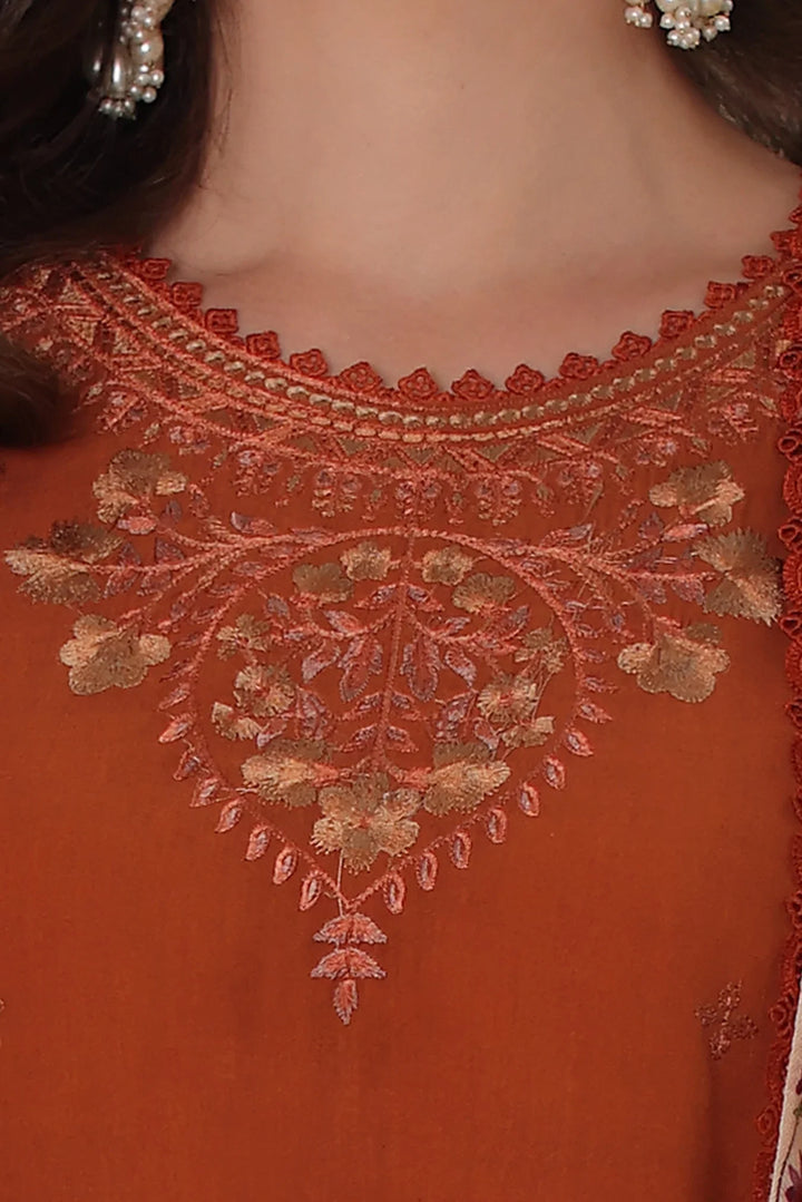 Noor by Saadia Asad Unstitched Embroidered Linen 3 Piece Suit SA26UNL D10 B - Winter Collection