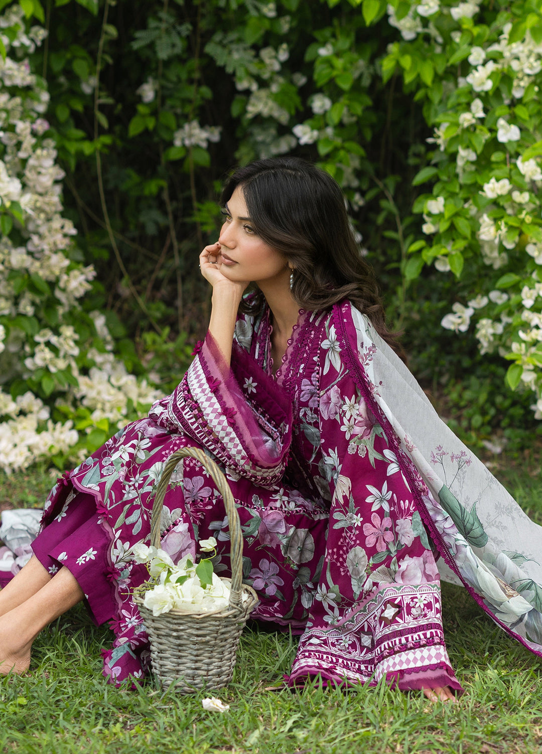 Bridgerton by Elaf Unstitched Printed Lawn 3 Piece Suit EL26ULB EPB-4B - Summer Collection