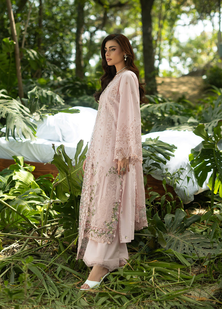 Elaf Premium Unstitched Embroidered Lawn 3 Piece Suit EL26ULF Love Escape ELQ-1B - Festive Collection