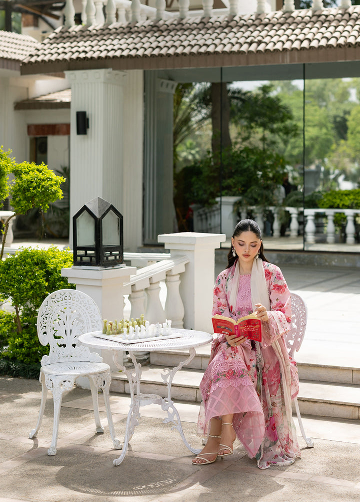 Signature by Elaf Unstitched Embroidered Lawn 3 Piece Suit EL26USLE Mira ESG-4B - Eid Collection