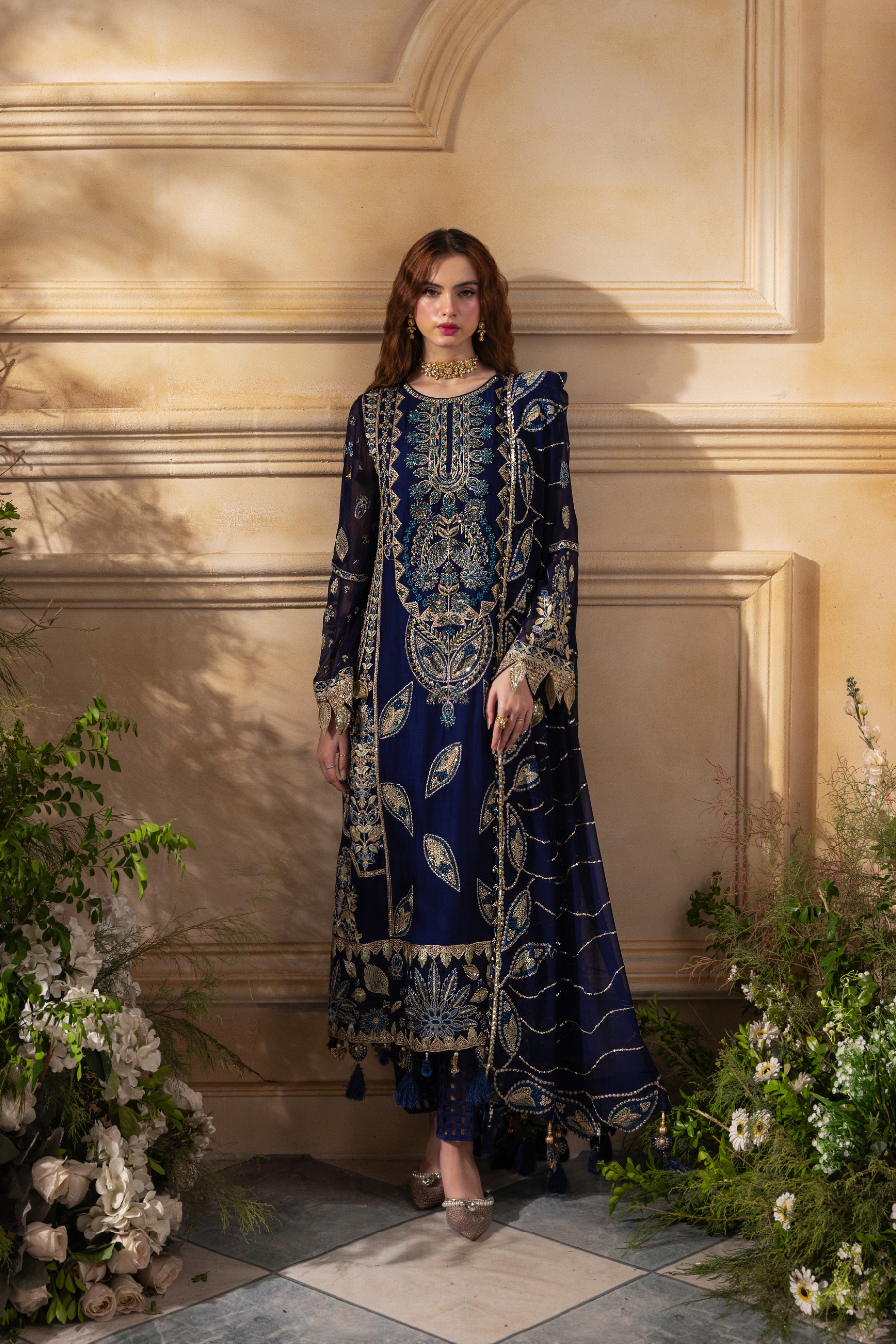 Zebtan Women Unstitched Embroidered Chiffon 3 Piece Suit ZC-06 Festive Collection