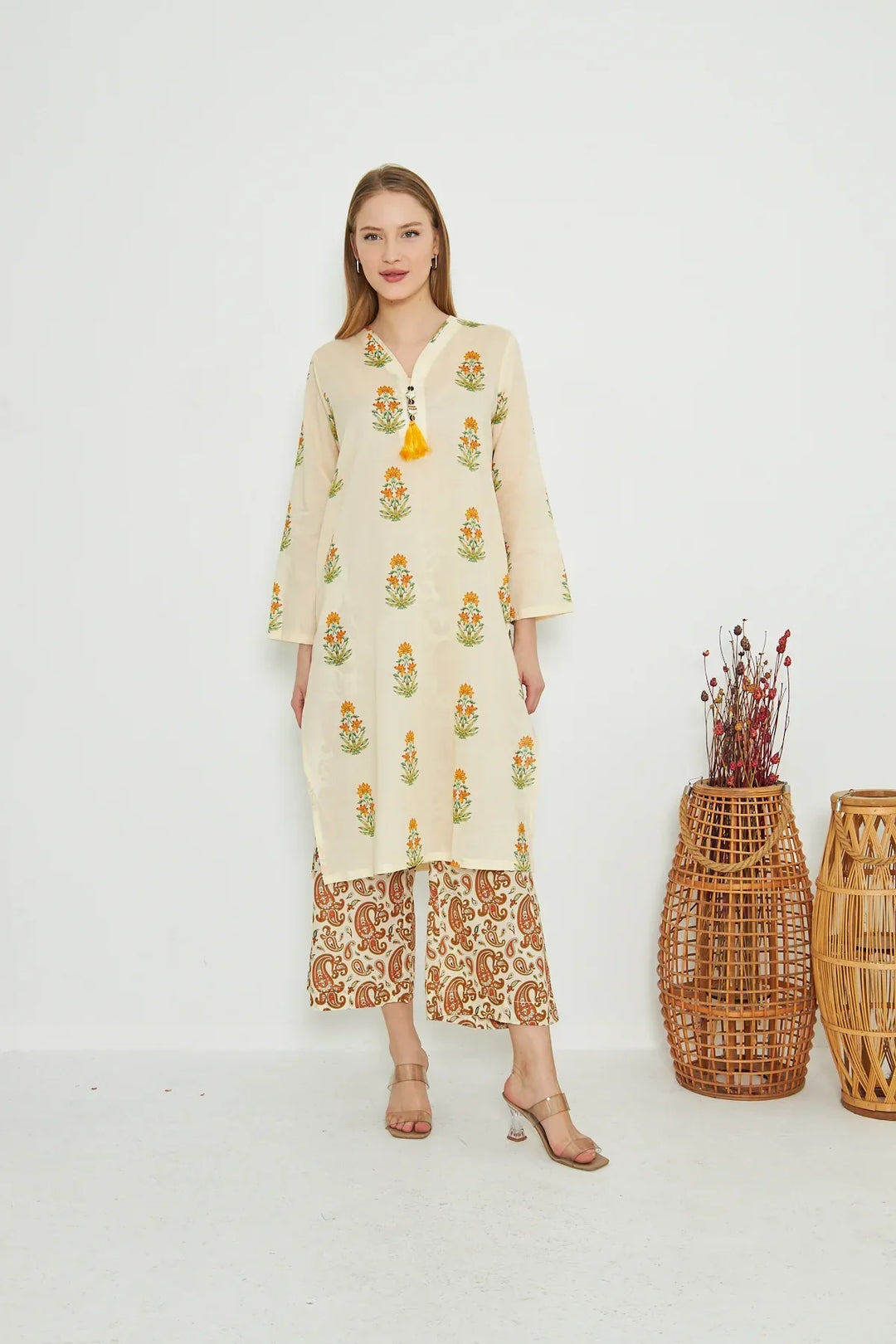 Dhaga Women Pret Printed 2 Piece Lawn Matching Separate FW24DSP0035 - Summer Collection