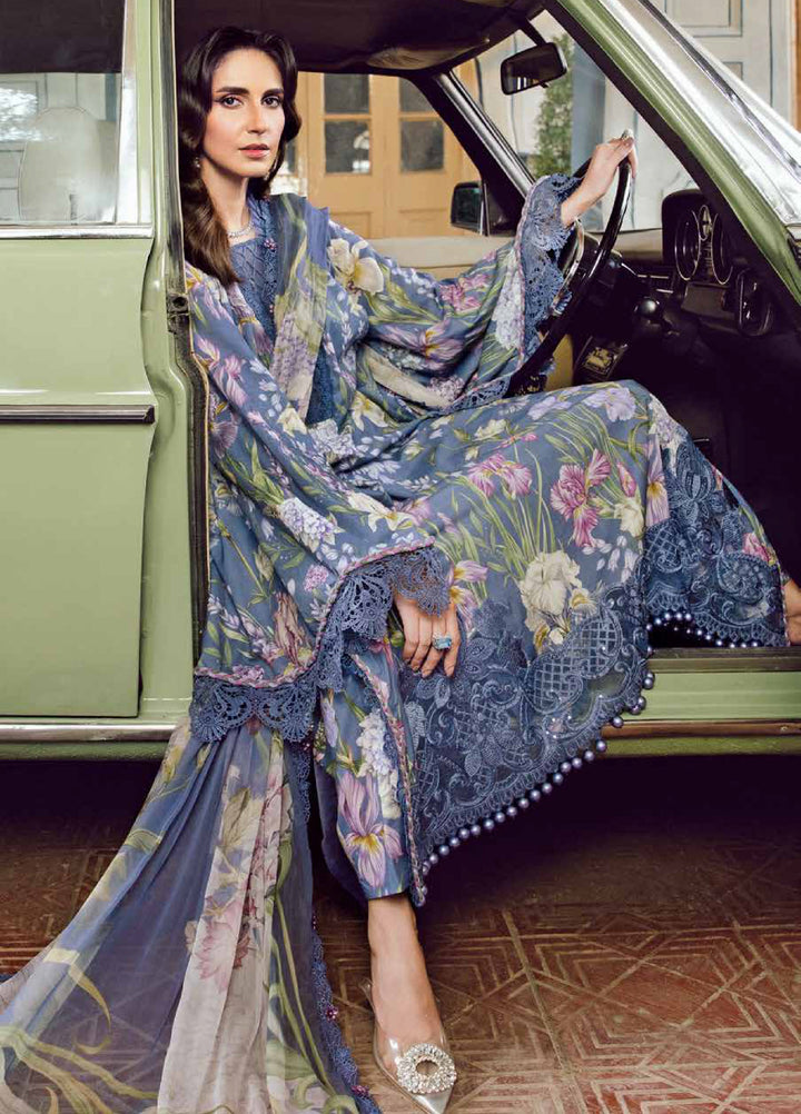 M Prints by Maria B Embroidered  Suits Unstitched 3 Piece MB25FE D-8B - Winter Collection