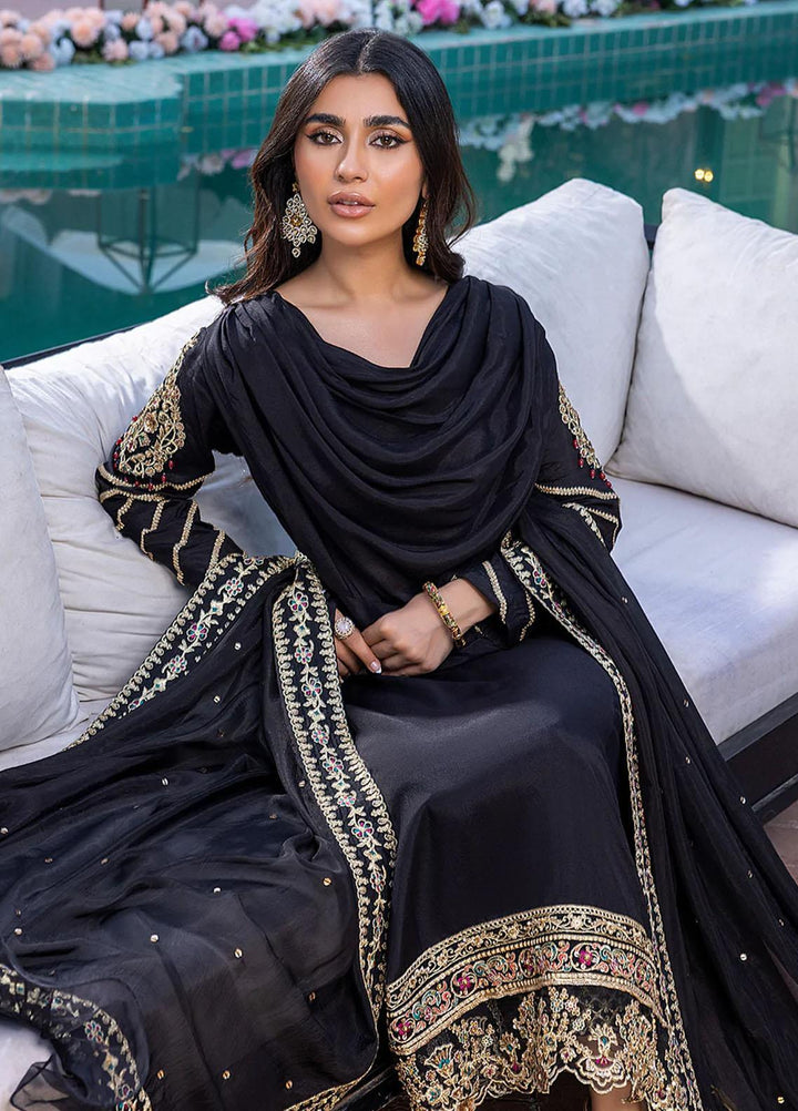 Azure Pret Embroidered Cotton Silk 3 Piece Dress Royal Onyx RO297