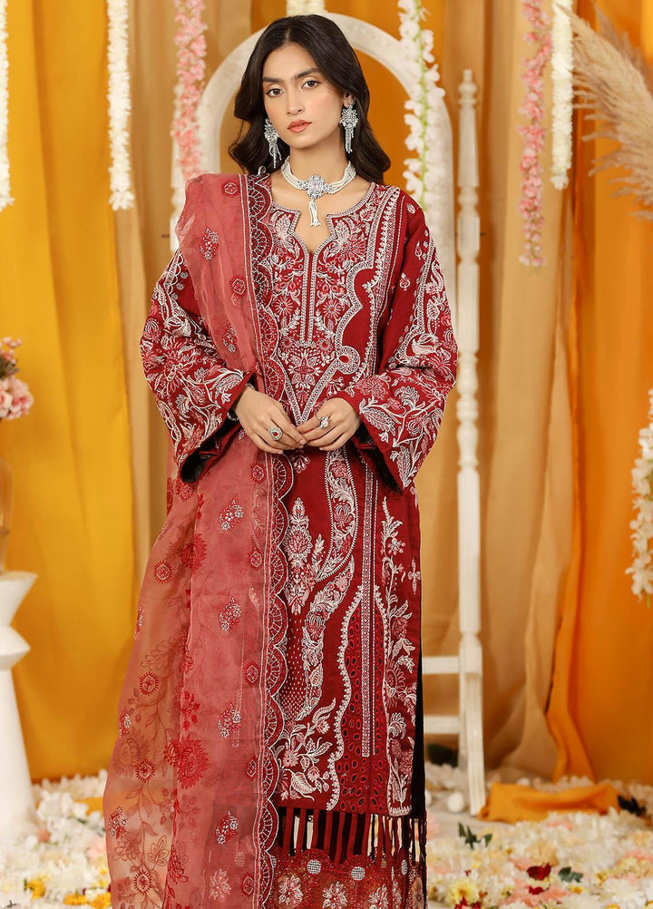 Ghazal By Humdum Embroidered Lawn Suits Unstitched 3 Piece HD23G D-01 - Summer Collection