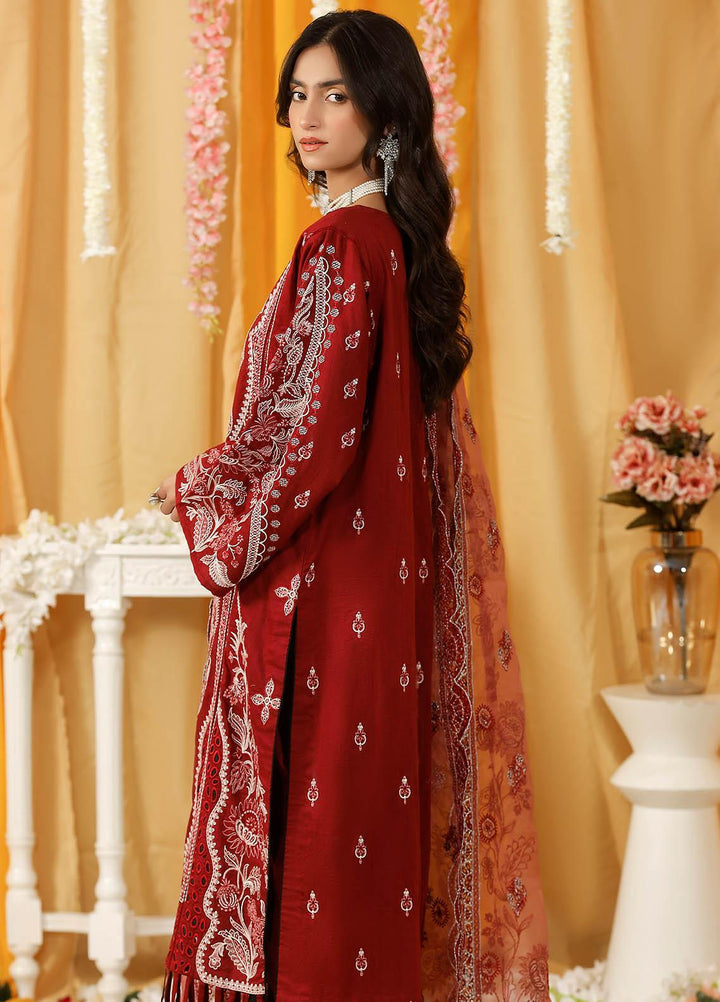 Ghazal By Humdum Embroidered Lawn Suits Unstitched 3 Piece HD23G D-01 - Summer Collection
