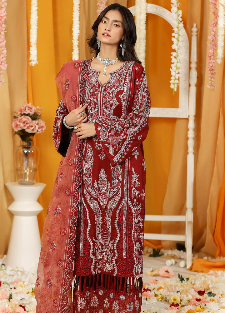 Ghazal By Humdum Embroidered Lawn Suits Unstitched 3 Piece HD23G D-01 - Summer Collection