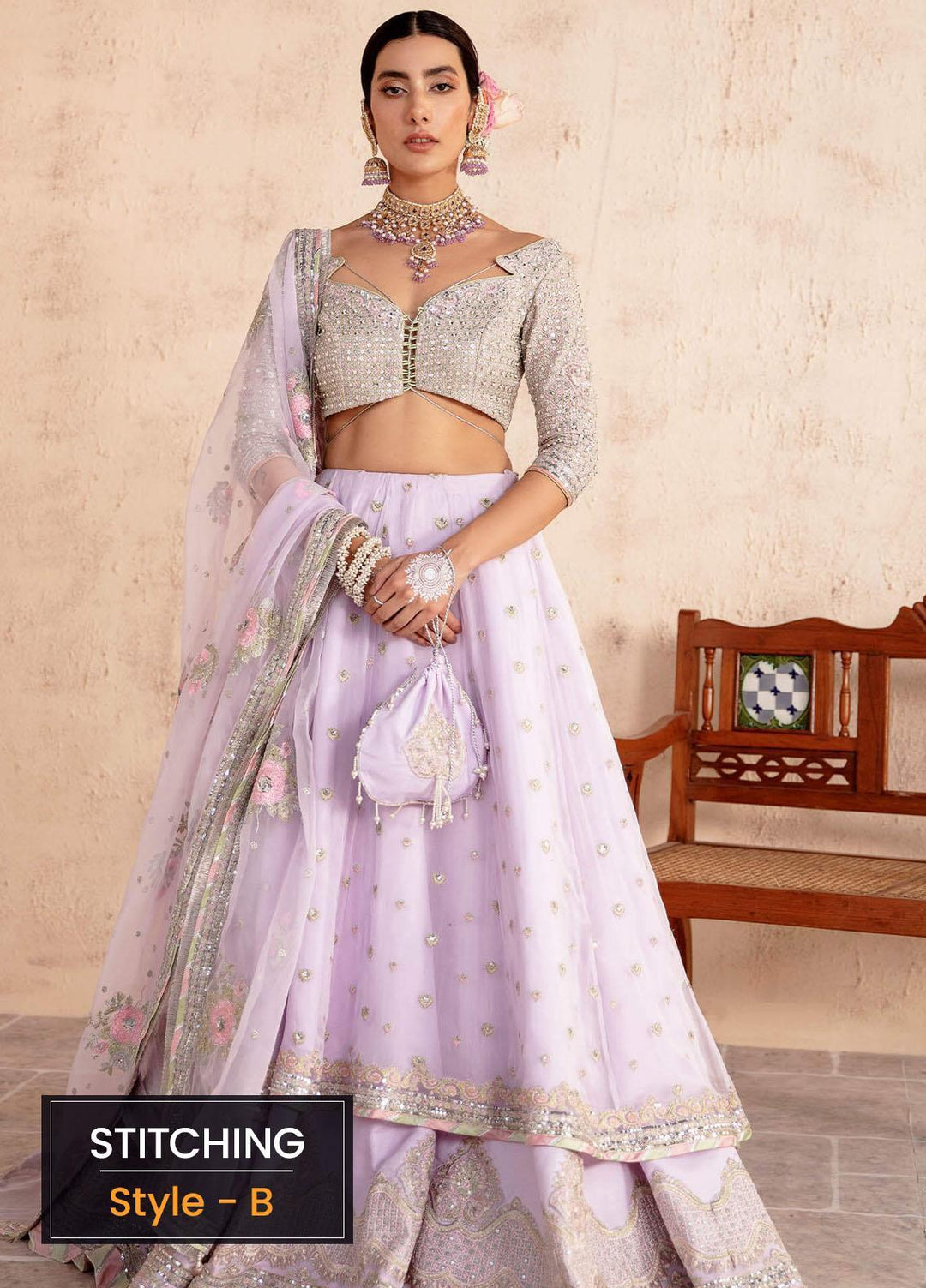 Sakhiyan by Asifa & Nabeel Embroidered Chiffon Suits Unstitched 3 Piece AN22SSF-08 Ghazal - Festive Collection