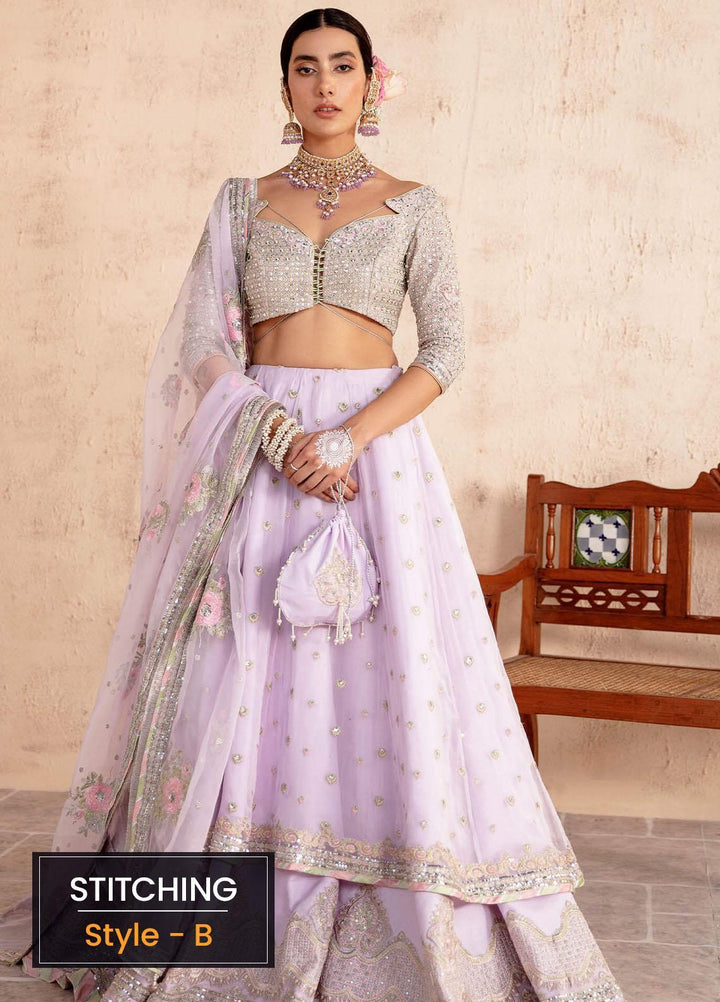 Sakhiyan by Asifa & Nabeel Embroidered Chiffon Suits Unstitched 3 Piece AN22SSF-08 Ghazal - Festive Collection