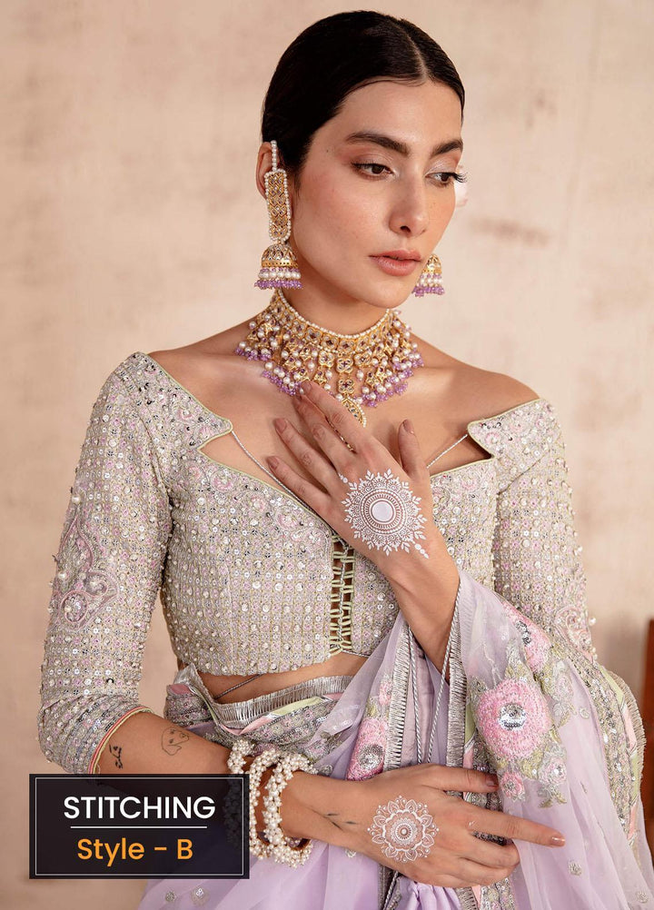 Sakhiyan by Asifa & Nabeel Embroidered Chiffon Suits Unstitched 3 Piece AN22SSF-08 Ghazal - Festive Collection