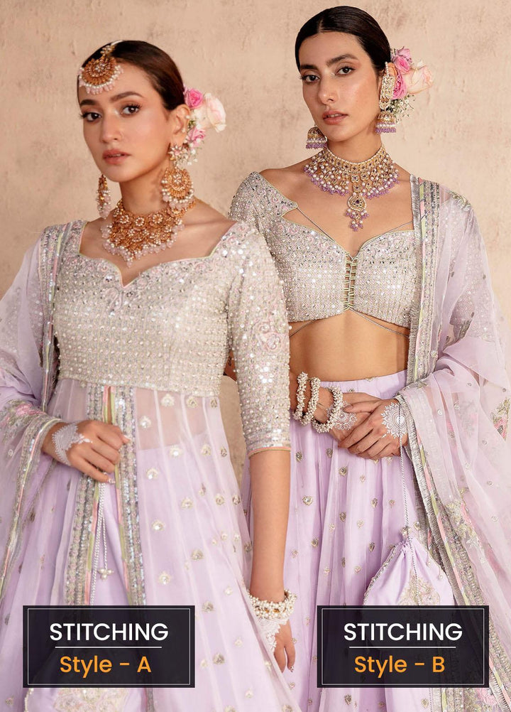 Sakhiyan by Asifa & Nabeel Embroidered Chiffon Suits Unstitched 3 Piece AN22SSF-08 Ghazal - Festive Collection