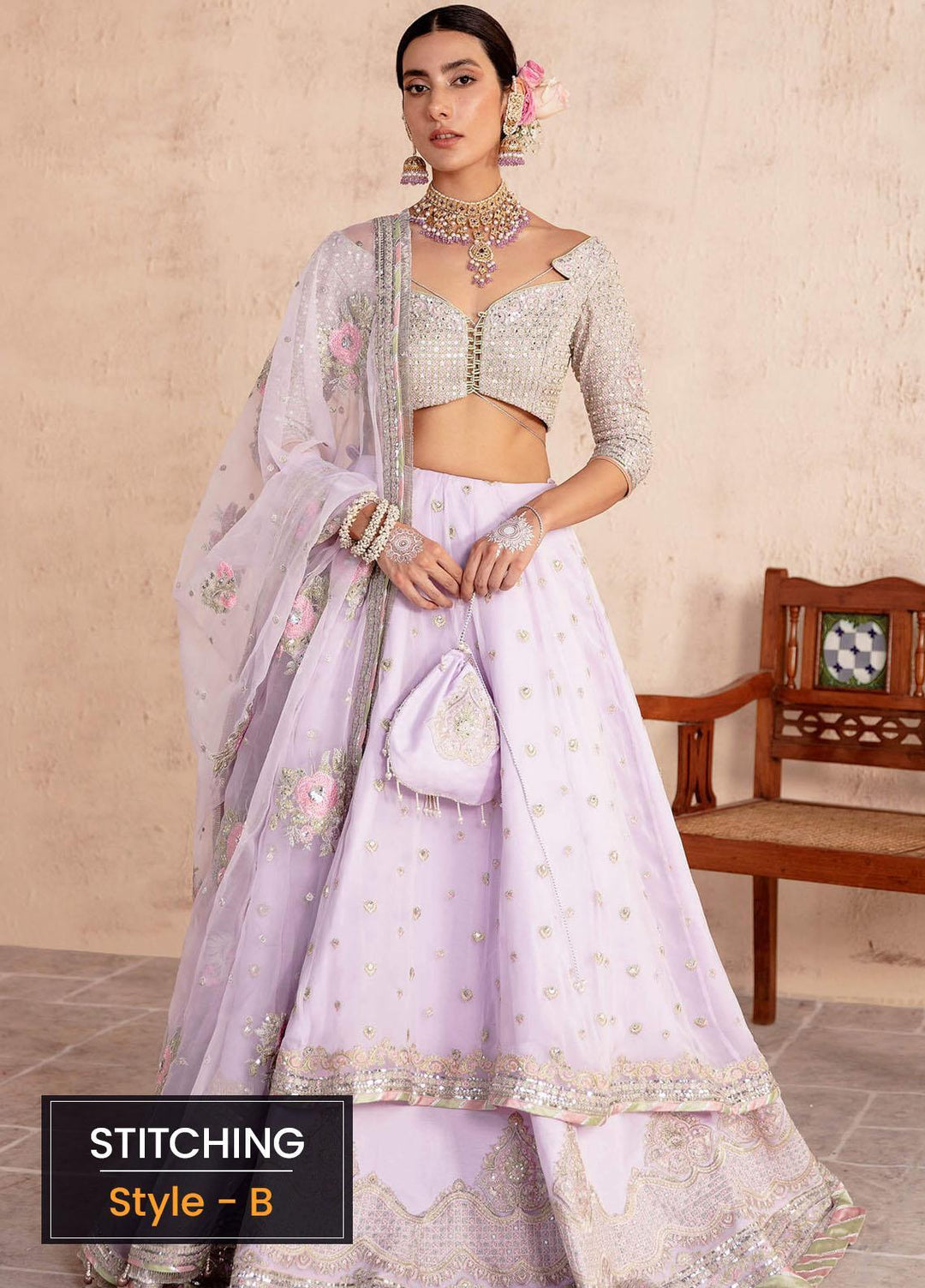 Sakhiyan by Asifa & Nabeel Embroidered Chiffon Suits Unstitched 3 Piece AN22SSF-08 Ghazal - Festive Collection