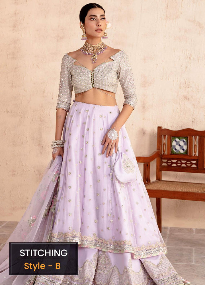 Sakhiyan by Asifa & Nabeel Embroidered Chiffon Suits Unstitched 3 Piece AN22SSF-08 Ghazal - Festive Collection