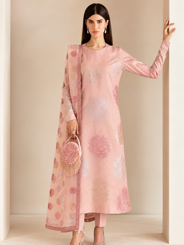 Jazmin Unstitched Embroidered Raw Silk 3 Piece Suit UR-7032 Festive Collection