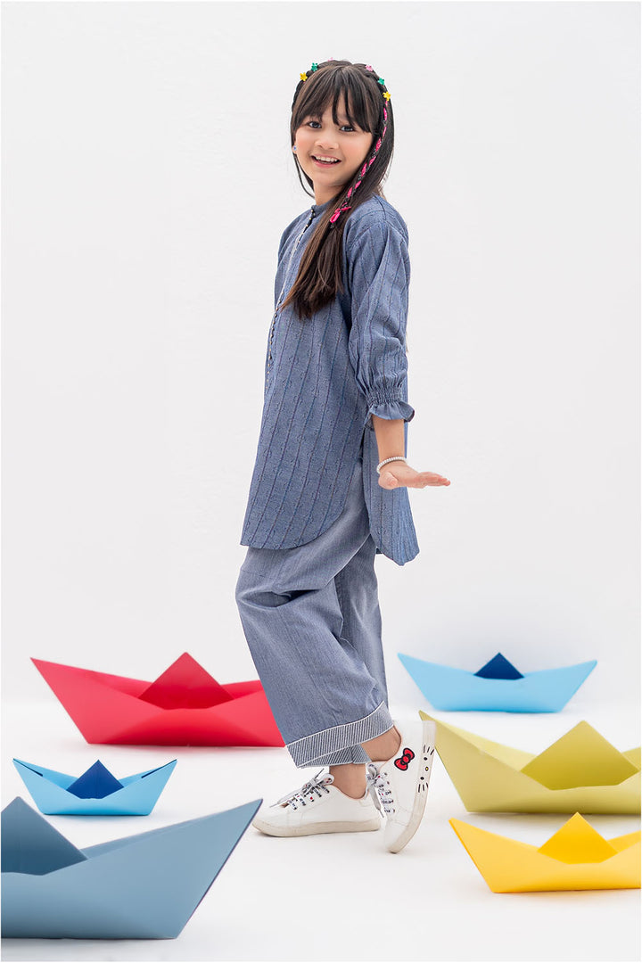 Senorita Kids RTW Blue Casual 2 Piece Suit Denim  KAC-02389 - Winter Collection