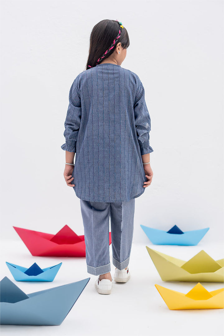 Senorita Kids RTW Blue Casual 2 Piece Suit Denim  KAC-02389 - Winter Collection