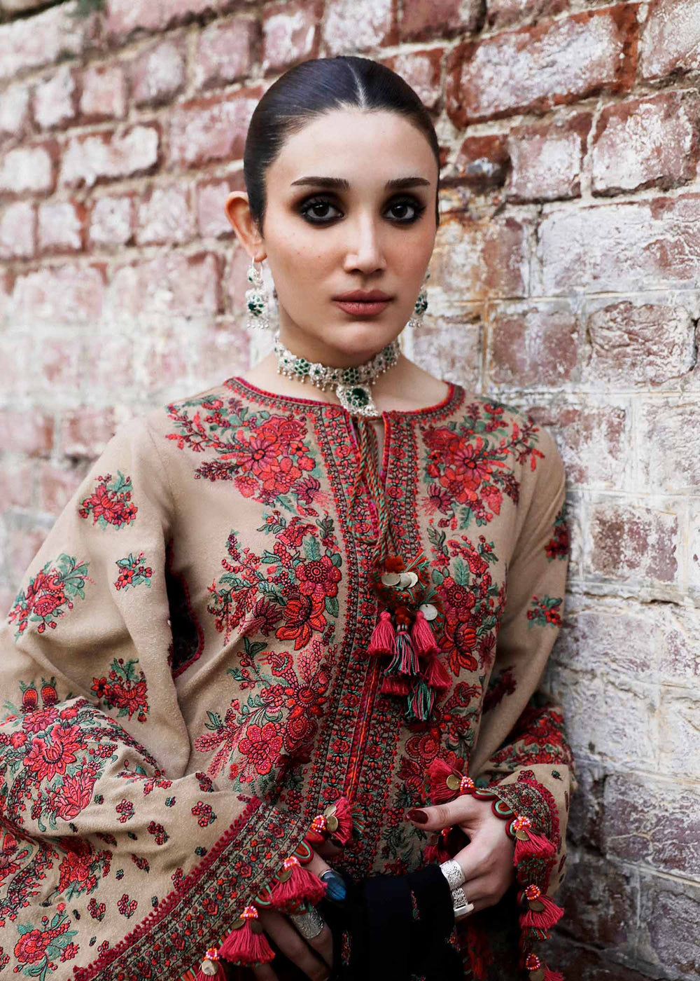 Hussain Rehar Embroidered Karandi Suits Unstitched 3 Piece HRR23KW Sahara - Winter Collection