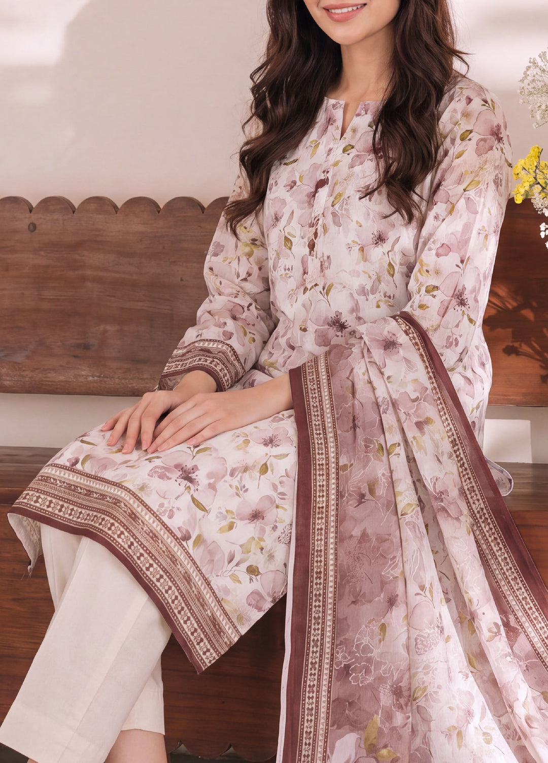 VS Textiles Unstitched Printed Lawn 3 Piece Suit VS26UL D-06 - Casual Collection