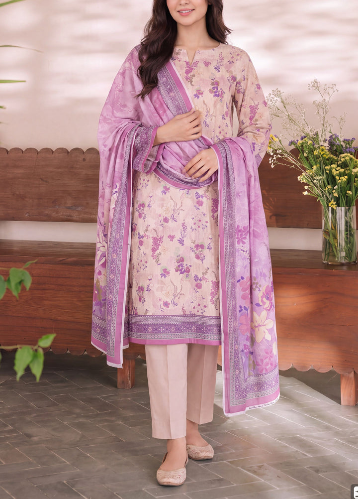 VS Textiles Unstitched Printed Lawn 3 Piece Suit VS26UL D-08 - Casual Collection