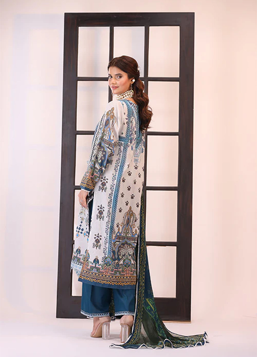La Elise Women Unstitched Embroidered Lawn 3 Piece Suit 0001205 Kaia - Festive Collection