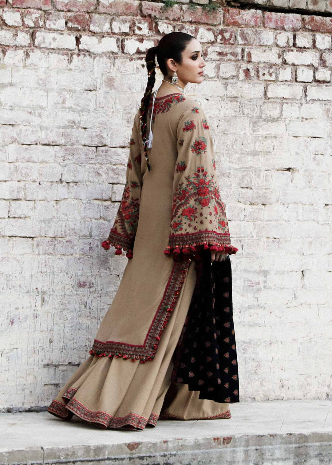 Hussain Rehar Embroidered Karandi Suits Unstitched 3 Piece HRR23KW Sahara - Winter Collection