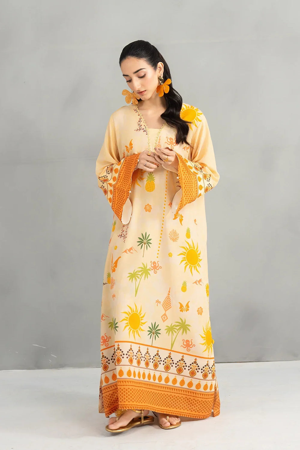 Dear Summer by Panache Women RTW Printed Lawn 2 Piece Suit Yellow Bloom - Festive Collection