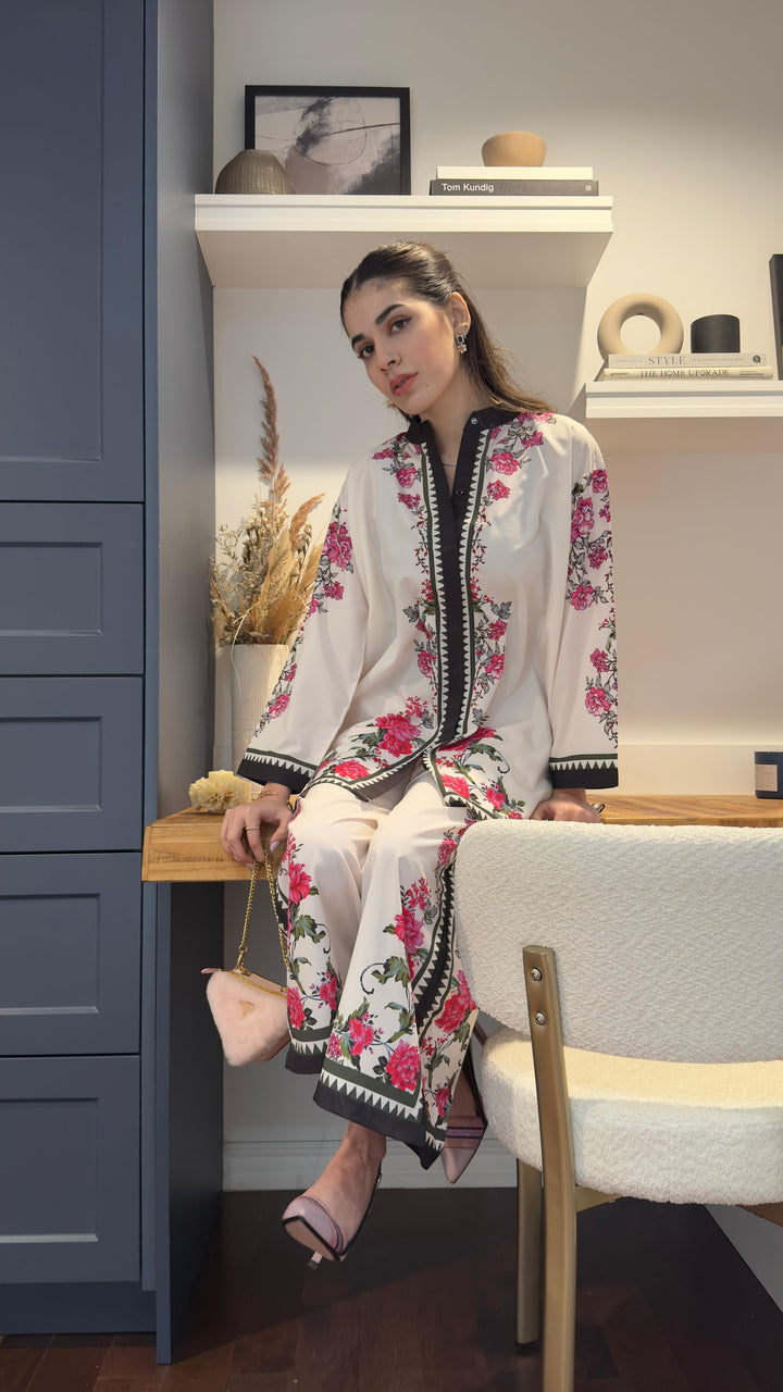 Dhaga Women Pret Printed 2 Piece Soft Crepe Florse SS24DSP - Summer Collection