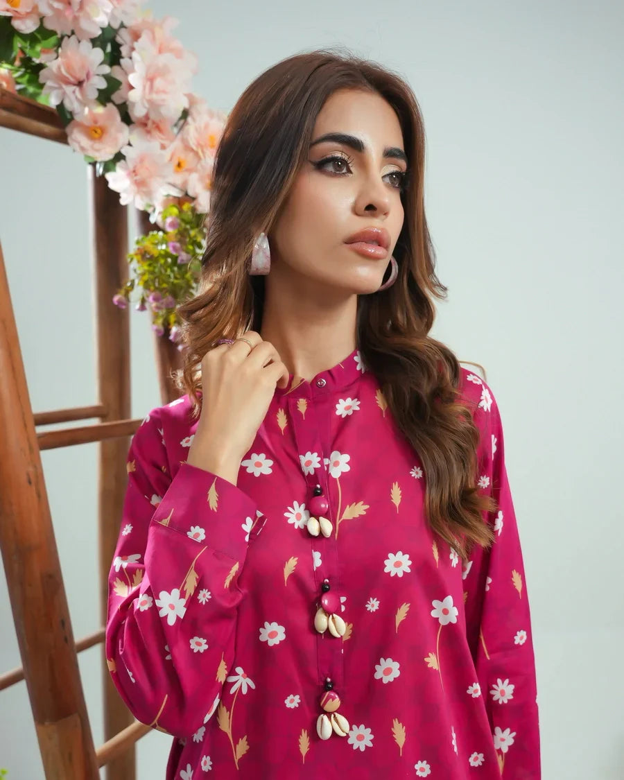 Dhaga Women Pret Printed 2 Piece Lawn Matching Separate FW24DSP0044 - Summer Collection