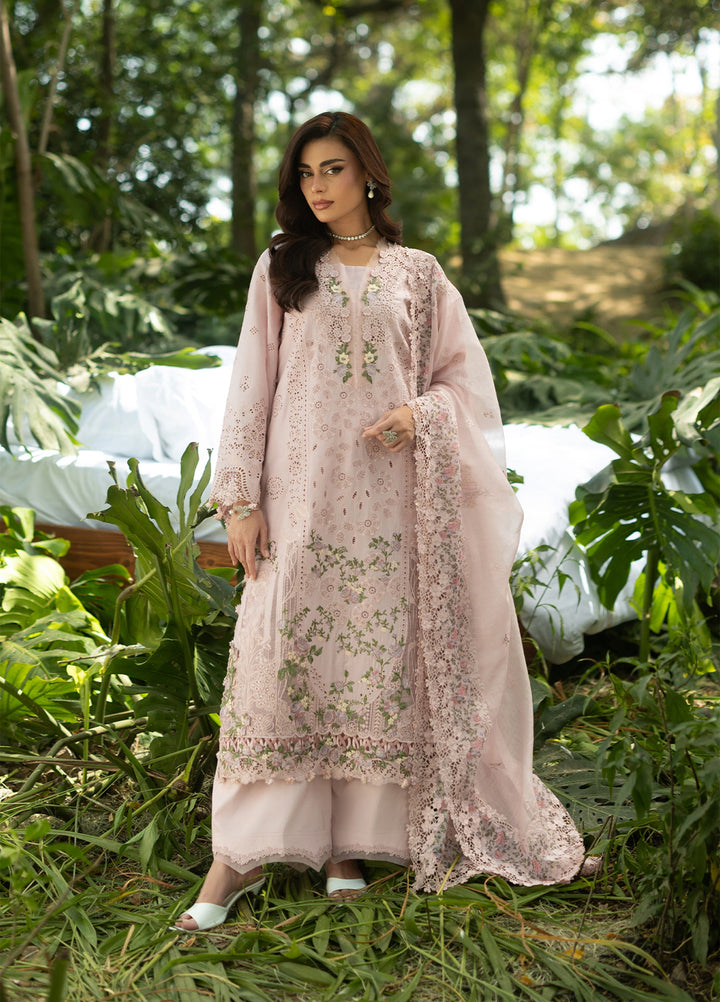 Elaf Premium Unstitched Embroidered Lawn 3 Piece Suit EL26ULF Love Escape ELQ-1B - Festive Collection