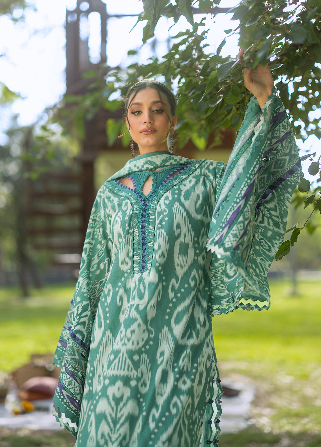 Bridgerton by Elaf Unstitched Printed Lawn 3 Piece Suit EL26ULB EPB-1A - Summer Collection