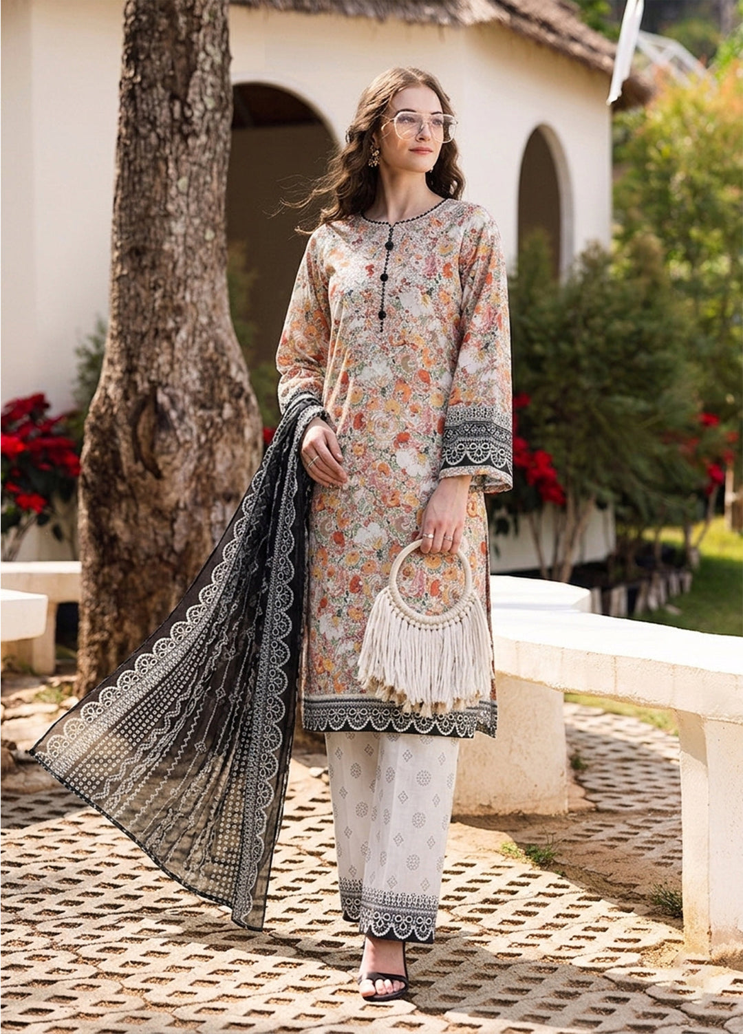 Daily Wear by HZ Textiles RTW Embroidered Lawn 3 Piece Suit HZ26PDW CPE-3P-045 - Casual Collection