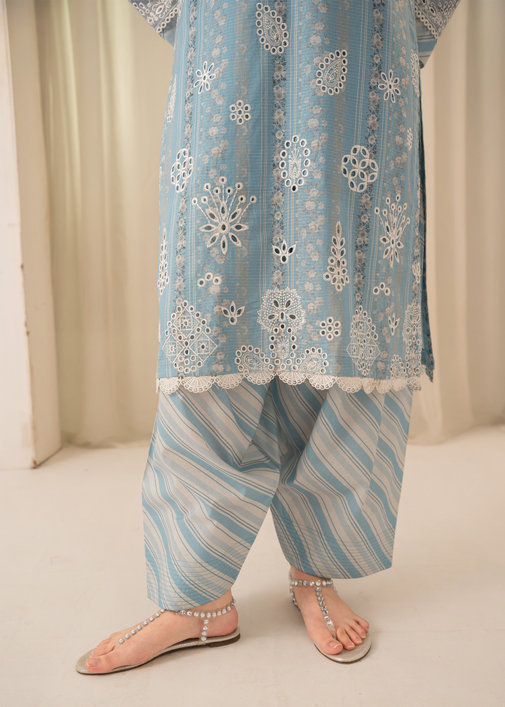 Solace by Meerak RTW Embroidered Lawn 3 Piece Suit DL-02 - Casual Collection