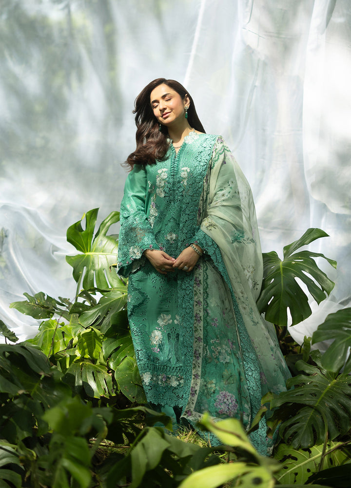 Elaf Premium Unstitched Embroidered Lawn 3 Piece Suit EL26ULF Lover Eden ELQ-2A - Festive Collection
