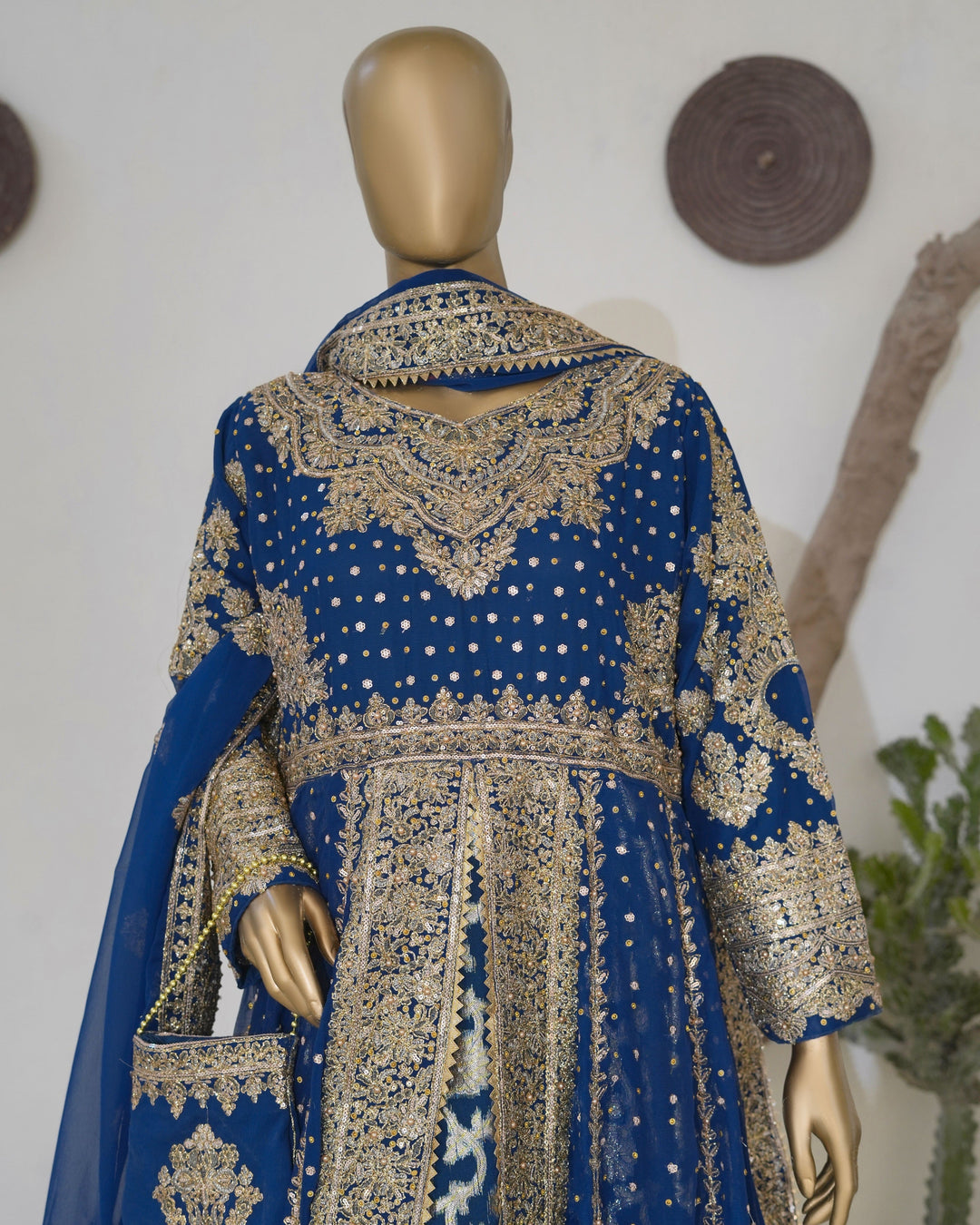 Andaaz by Saira Sultana Women RTW Embroidered Chiffon 4 Piece Suit Muneeha Teal - Wedding Collection
