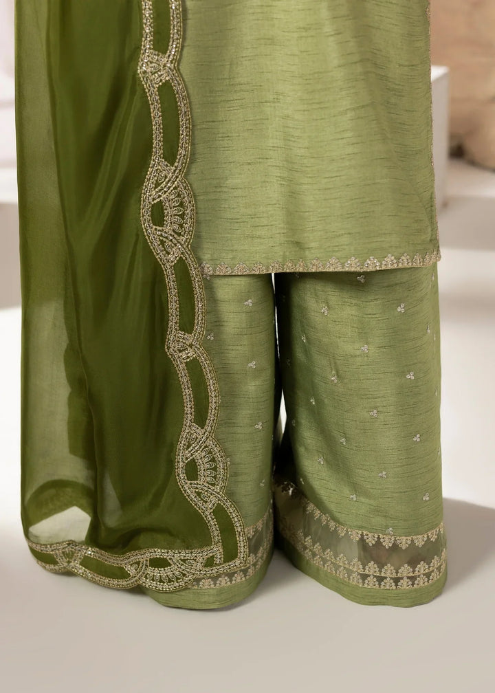 Silk Atelier by Jamni RTW Embroidered Korean Silk 3 Piece Suit MINT CRUSH Festive Collection