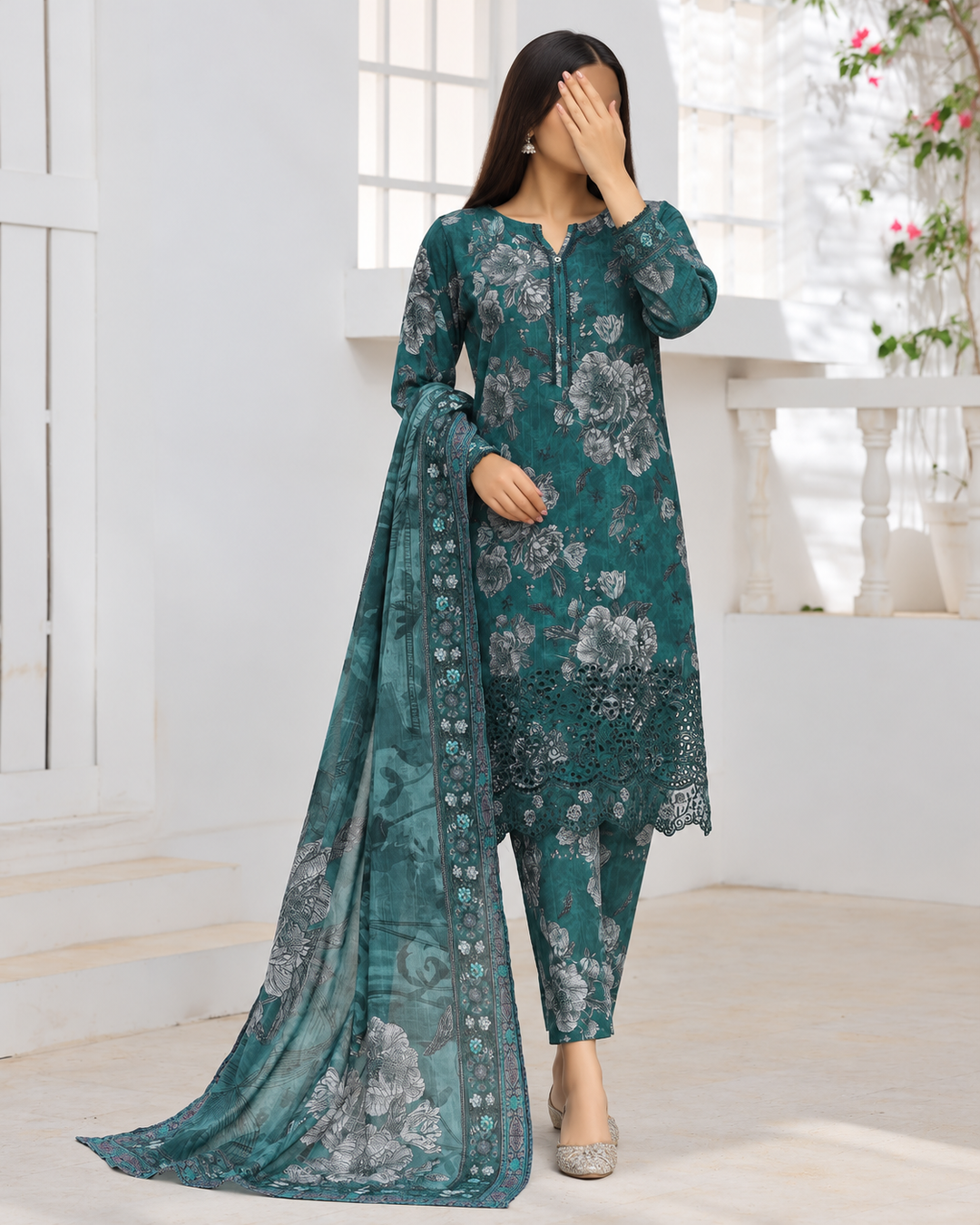 Zouk by HZ Textiles Unstitched Printed Lawn 3 Piece Suit HZ26UZL ZEC-1161 - Casual Collection