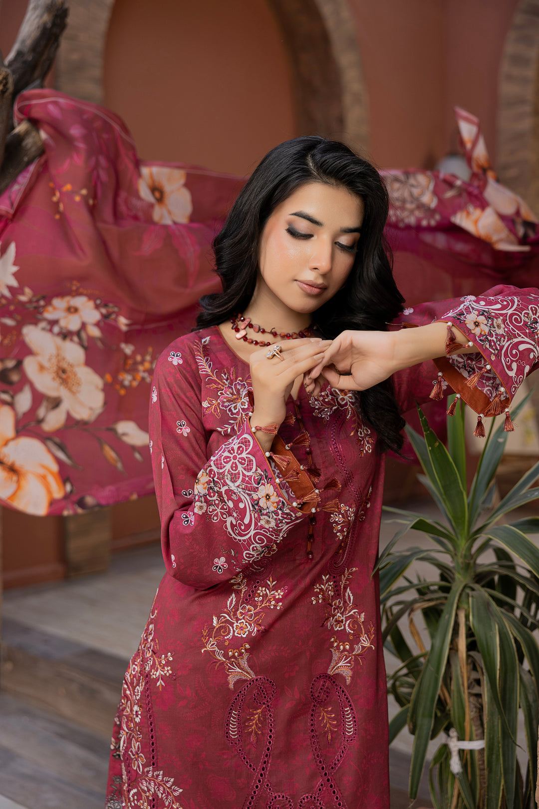 Noore Luxe by Waresha RTW Embroidered Lawn 3 Piece Suit Zarminay Luxe Festive Collection