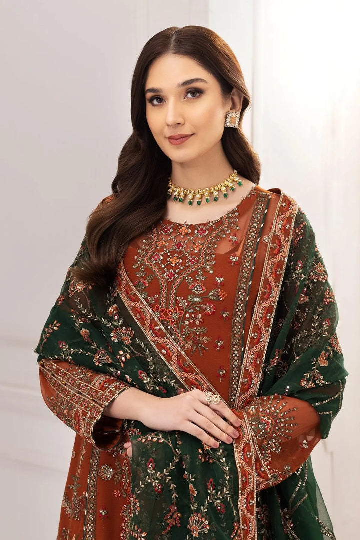 Alizeh Fashion Unstitched Embroidered Chiffon 3 Piece Suit AF26UCF AF-CH-2140-Aarmish - Festive Collection