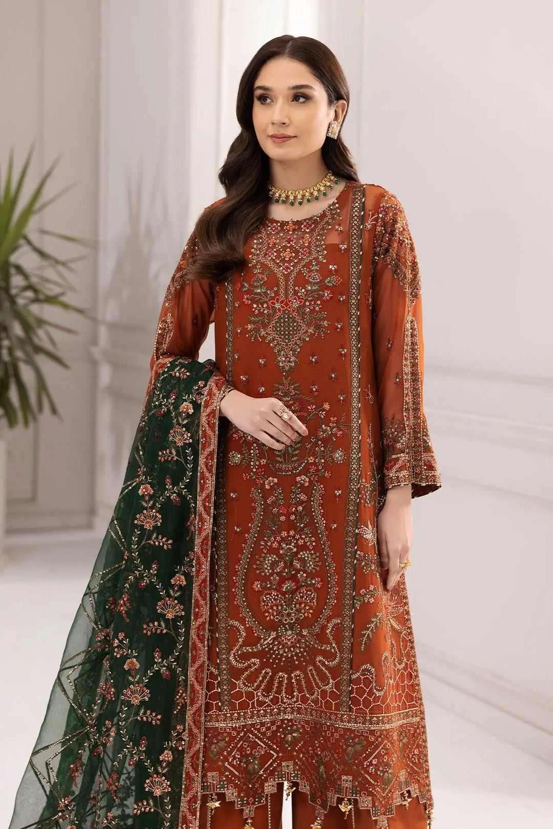 Alizeh Fashion Unstitched Embroidered Chiffon 3 Piece Suit AF26UCF AF-CH-2140-Aarmish - Festive Collection