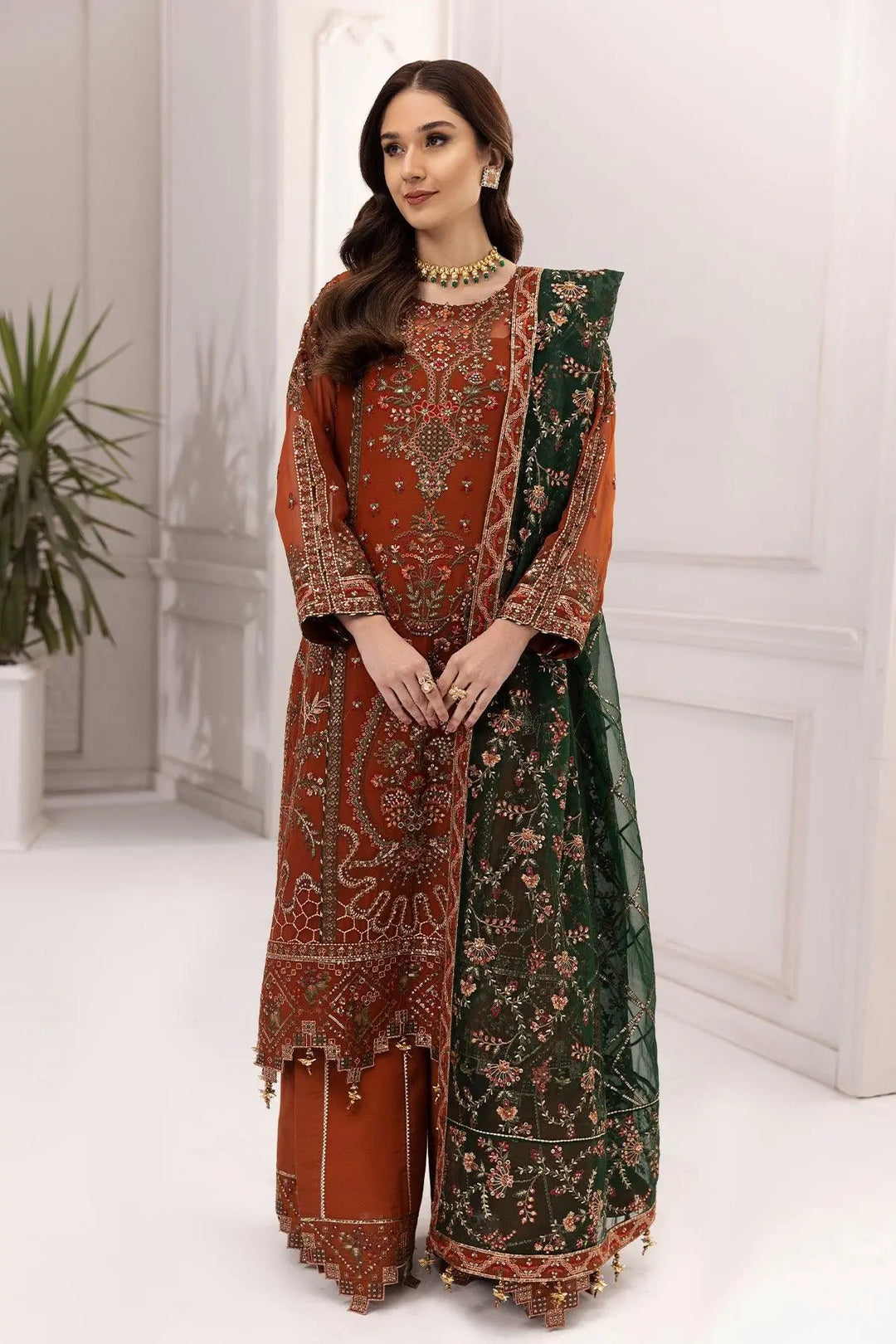 Alizeh Fashion Unstitched Embroidered Chiffon 3 Piece Suit AF26UCF AF-CH-2140-Aarmish - Festive Collection
